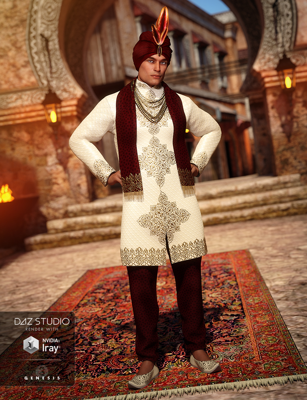 Arabian Prince Outfit for Genesis 3 Male(s)