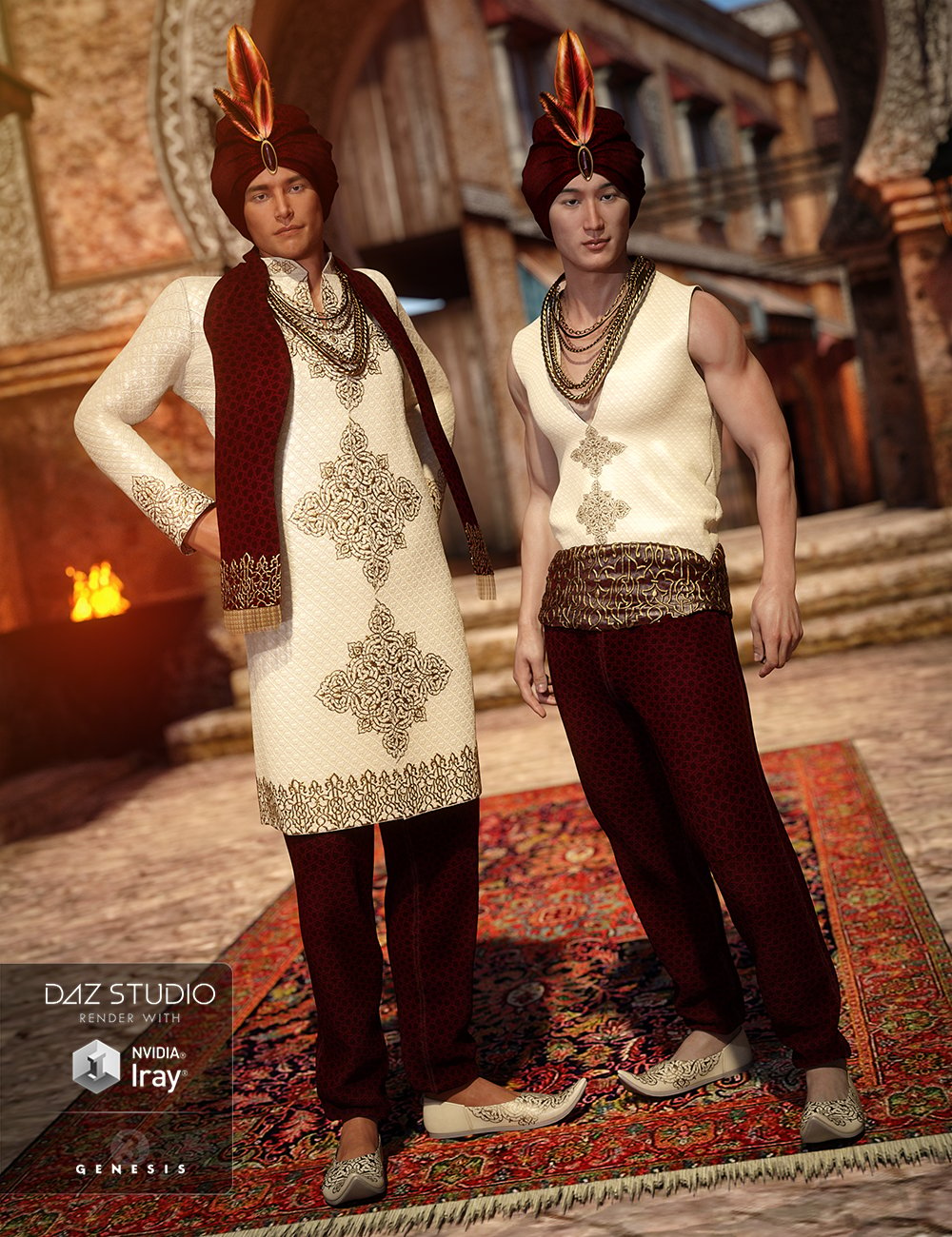 Arabian Prince Outfit For Genesis 3 Male S Daz 3d