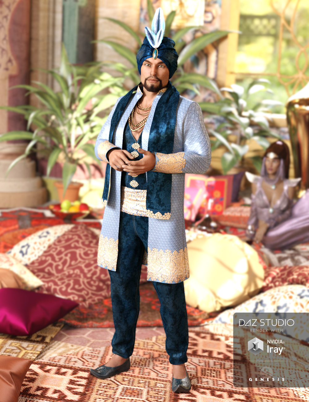 Arabian Prince Outfit Textures by: Arien, 3D Models by Daz 3D