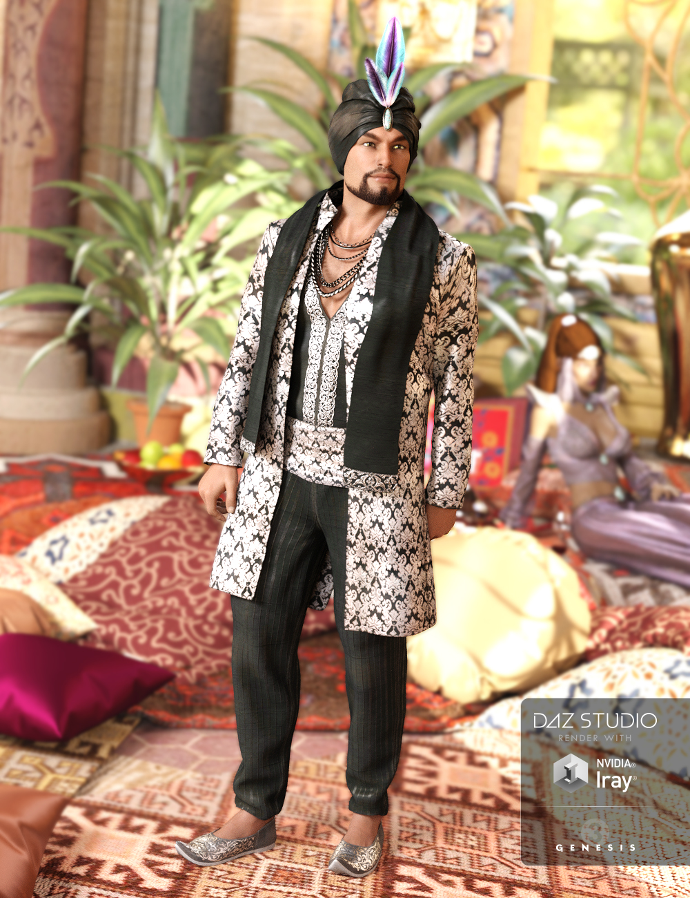 Arabian Prince Outfit Textures by: Arien, 3D Models by Daz 3D
