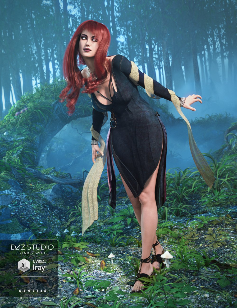 Morrigan Outfit for Genesis 3 Female(s) by: DirtyFairyMada, 3D Models by Daz 3D