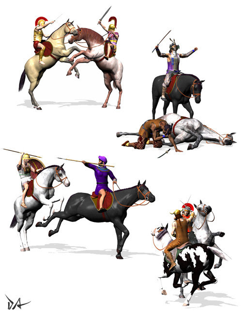 Horseback Combat by: Don Albert, 3D Models by Daz 3D