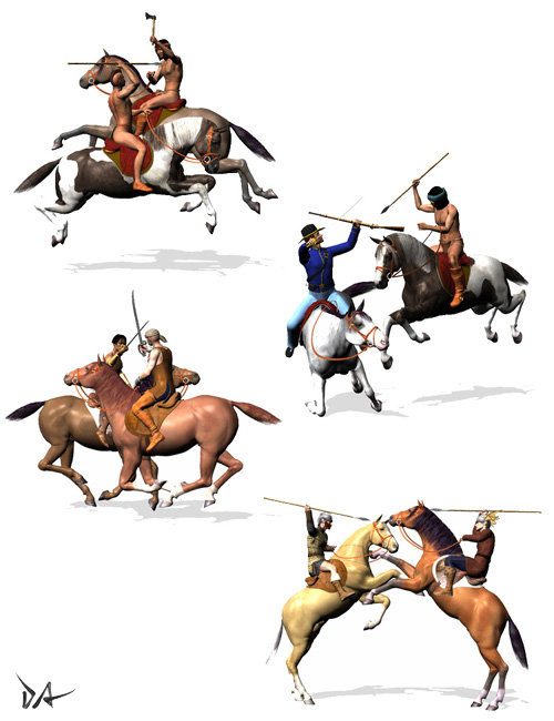 Horseback Combat Horseback Combat by: Don Albert, 3D Models by Daz 3D