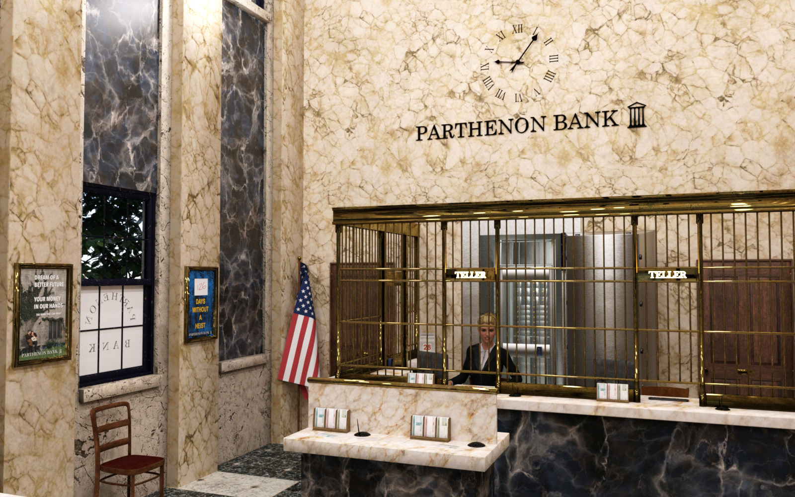 Parthenon Bank by: TangoAlpha, 3D Models by Daz 3D