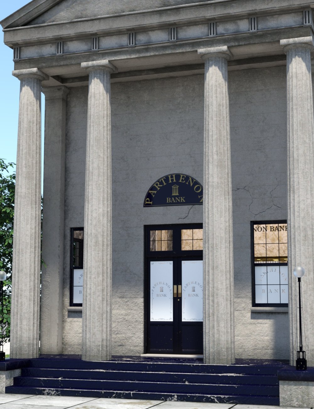 Parthenon Bank Parthenon Bank by: TangoAlpha, 3D Models by Daz 3D