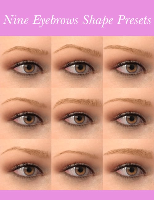 Real Eyebrows for Genesis 3 Female by: iWave, 3D Models by Daz 3D