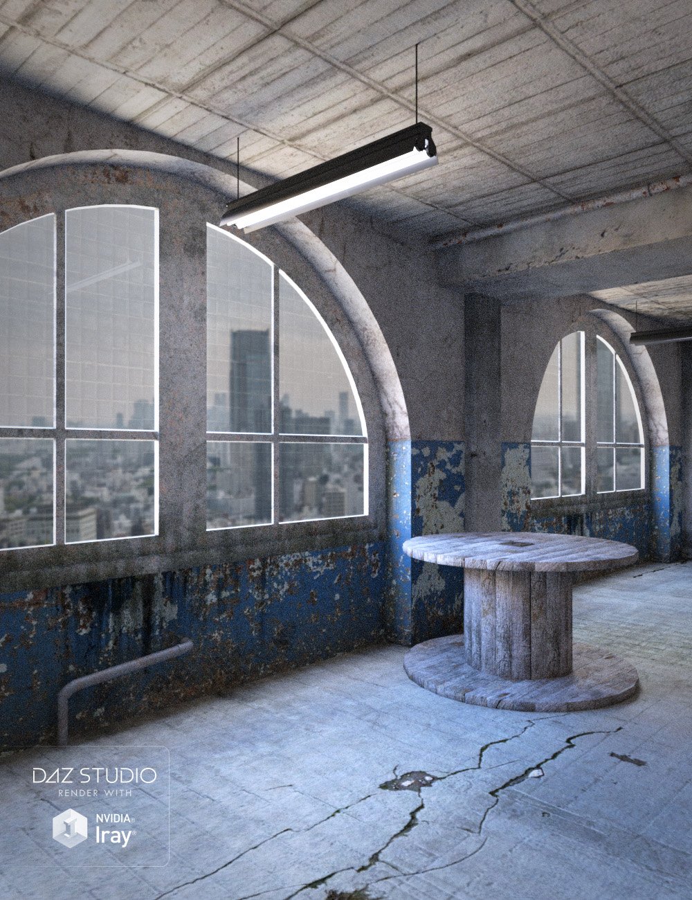 Old Industrial Interior by: , 3D Models by Daz 3D