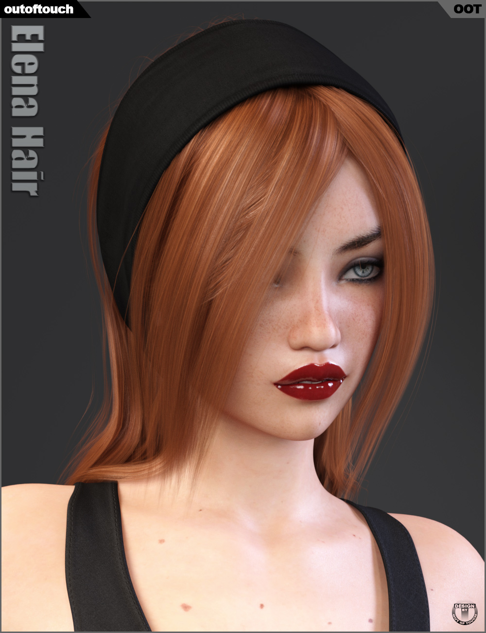 Elena Hair and OOT Hairblending 2.0 for Genesis 3 Female(s) by: outoftouch, 3D Models by Daz 3D