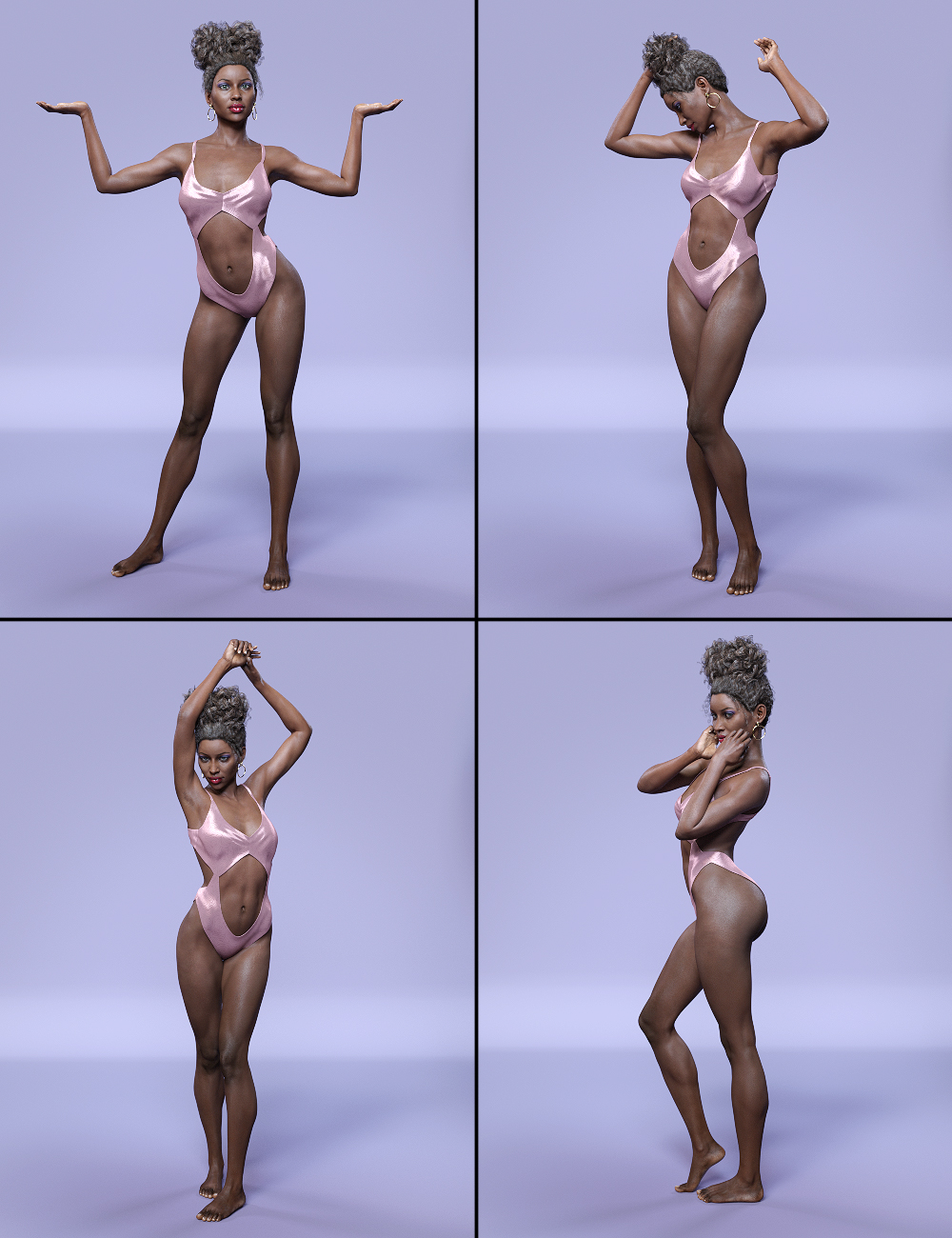 Z Paradise - Poses for Monique 7 & Genesis 3 Female by: Zeddicuss, 3D Models by Daz 3D