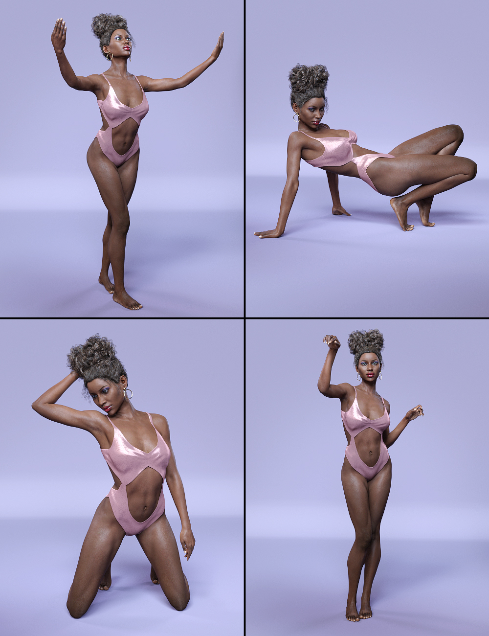 Z Paradise - Poses for Monique 7 & Genesis 3 Female by: Zeddicuss, 3D Models by Daz 3D