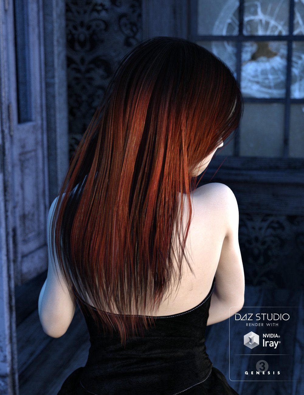 Sorrow Hair for Genesis 3 Female(s) by: goldtassel, 3D Models by Daz 3D