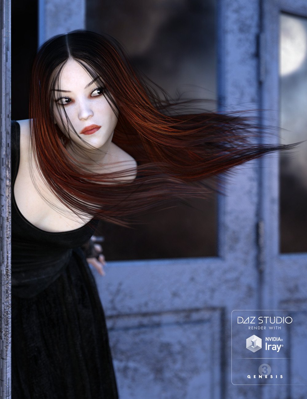 Sorrow Hair for Genesis 3 Female(s) by: goldtassel, 3D Models by Daz 3D