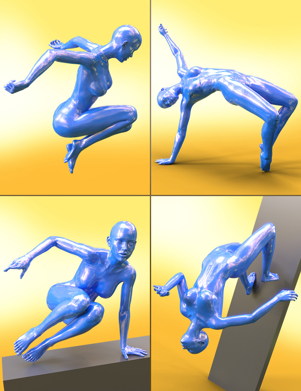 Free Running Poses for Victoria 7 and Genesis 3 Female