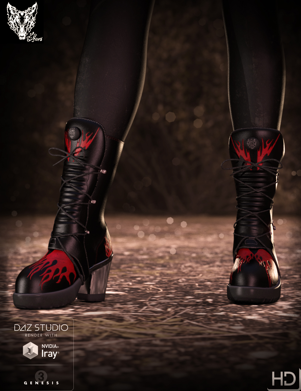 Rocker Platform Boots by: ZKuro, 3D Models by Daz 3D