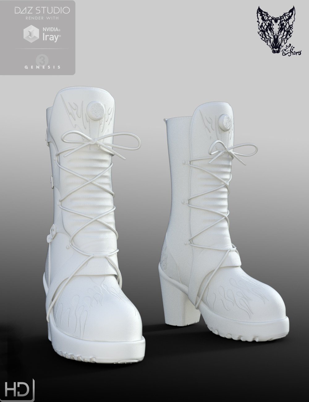 Rocker Platform Boots by: ZKuro, 3D Models by Daz 3D