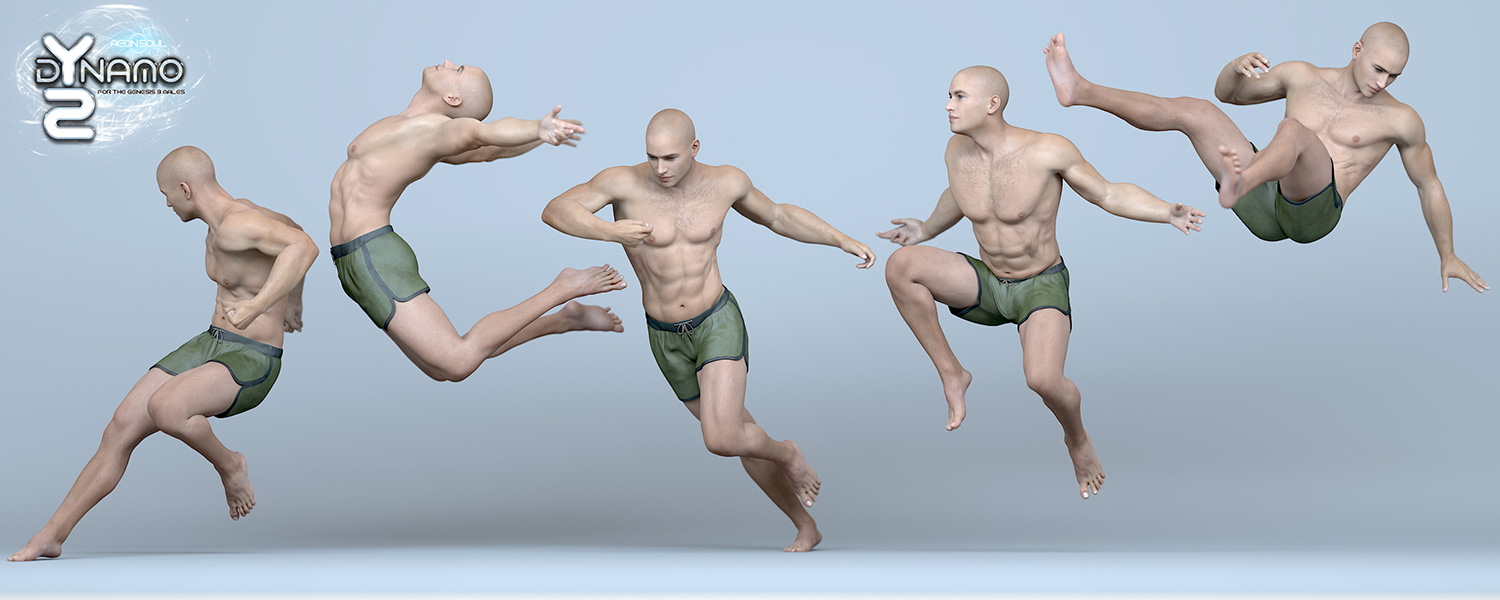 dYnamo 2 Poses for Genesis 3 Male(s) dYnamo 2 Poses for Genesis 3 Male(s) by: Aeon Soul, 3D Models by Daz 3D