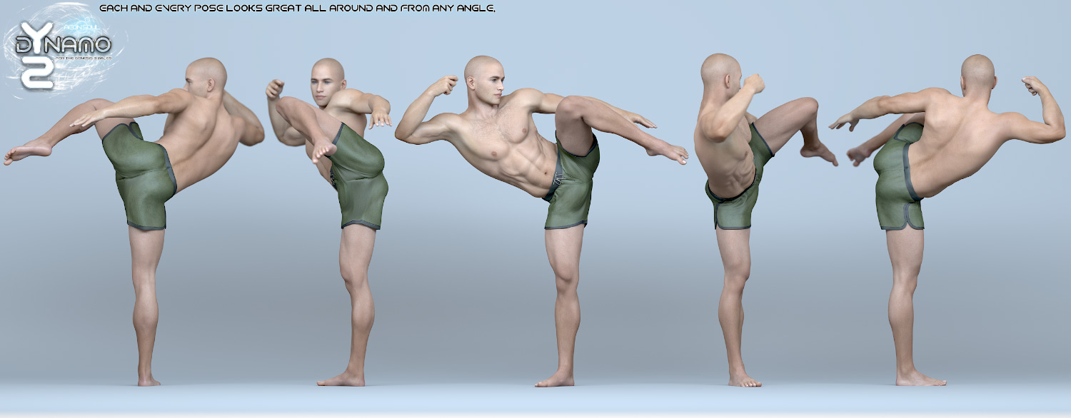 dYnamo 2 Poses for Genesis 3 Male(s) by: Aeon Soul, 3D Models by Daz 3D