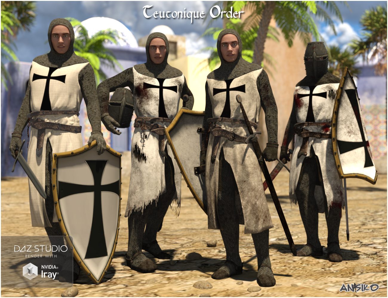 The Templar Textures by: Ansiko, 3D Models by Daz 3D