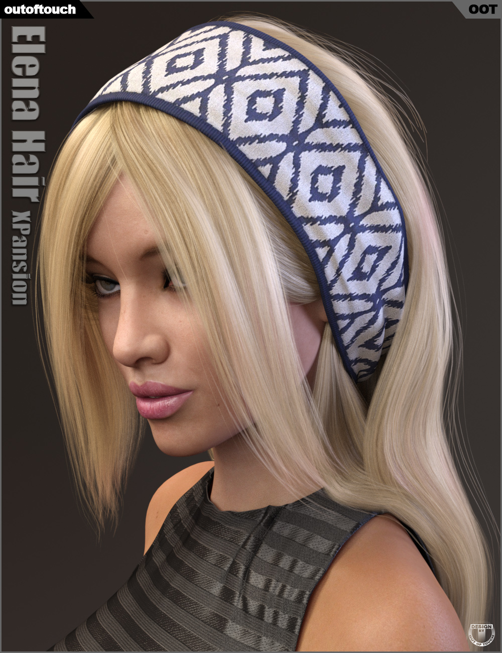 Elena Hair and OOT Hairblending 2.0 Texture XPansion by: outoftouch, 3D Models by Daz 3D
