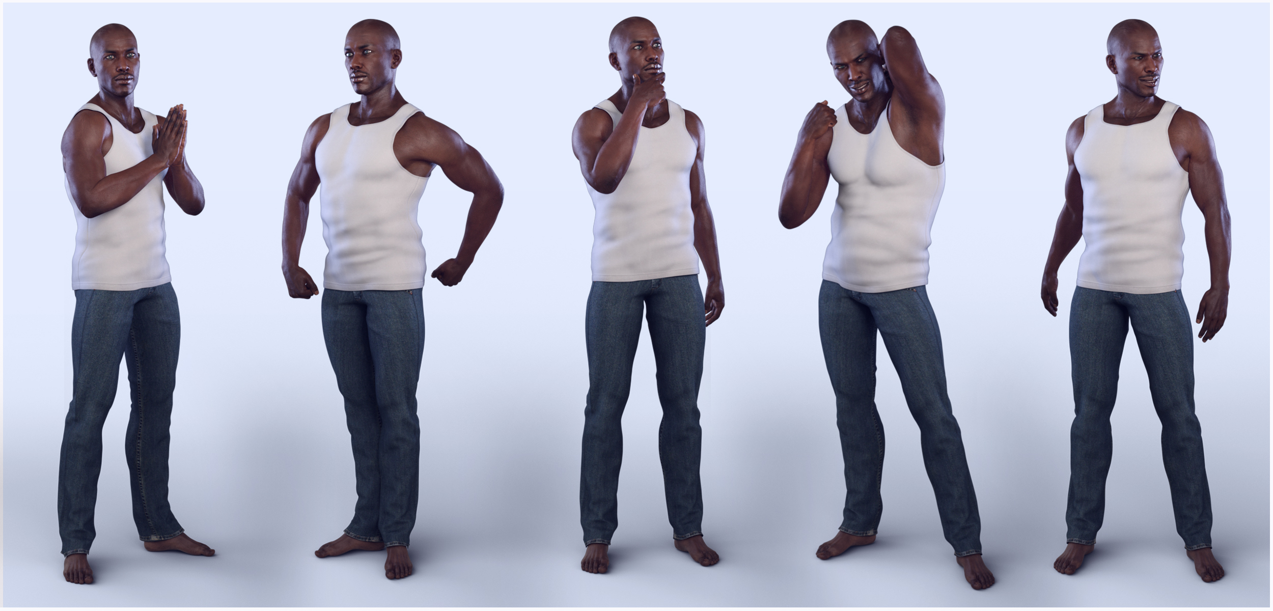 Z Manly - Poses for Darius 7 & Genesis 3 Male by: Zeddicuss, 3D Models by Daz 3D