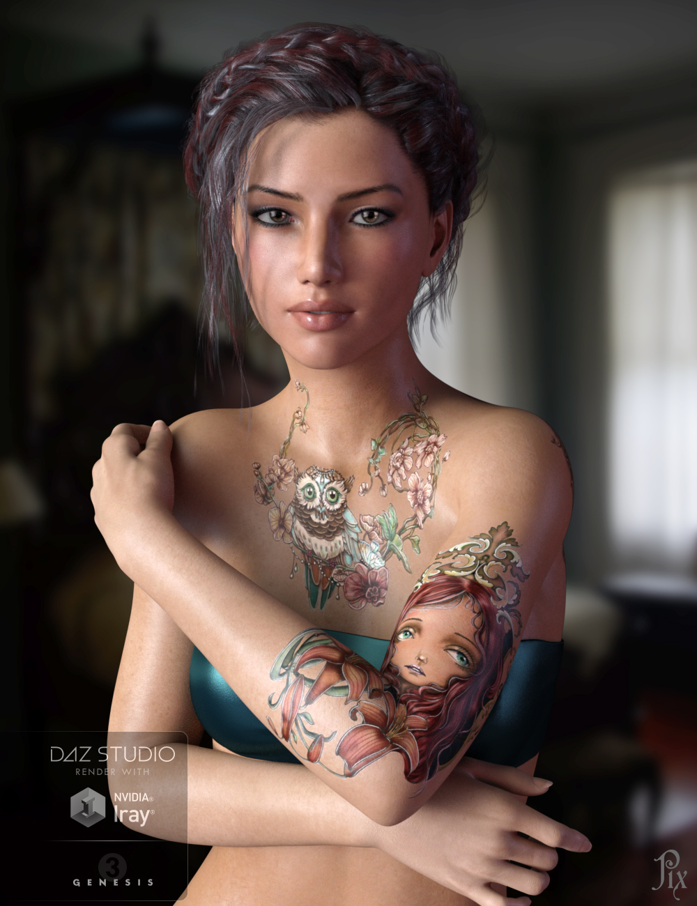 Pix Lucy for Genesis 3 Female(s) by: Pixeluna, 3D Models by Daz 3D