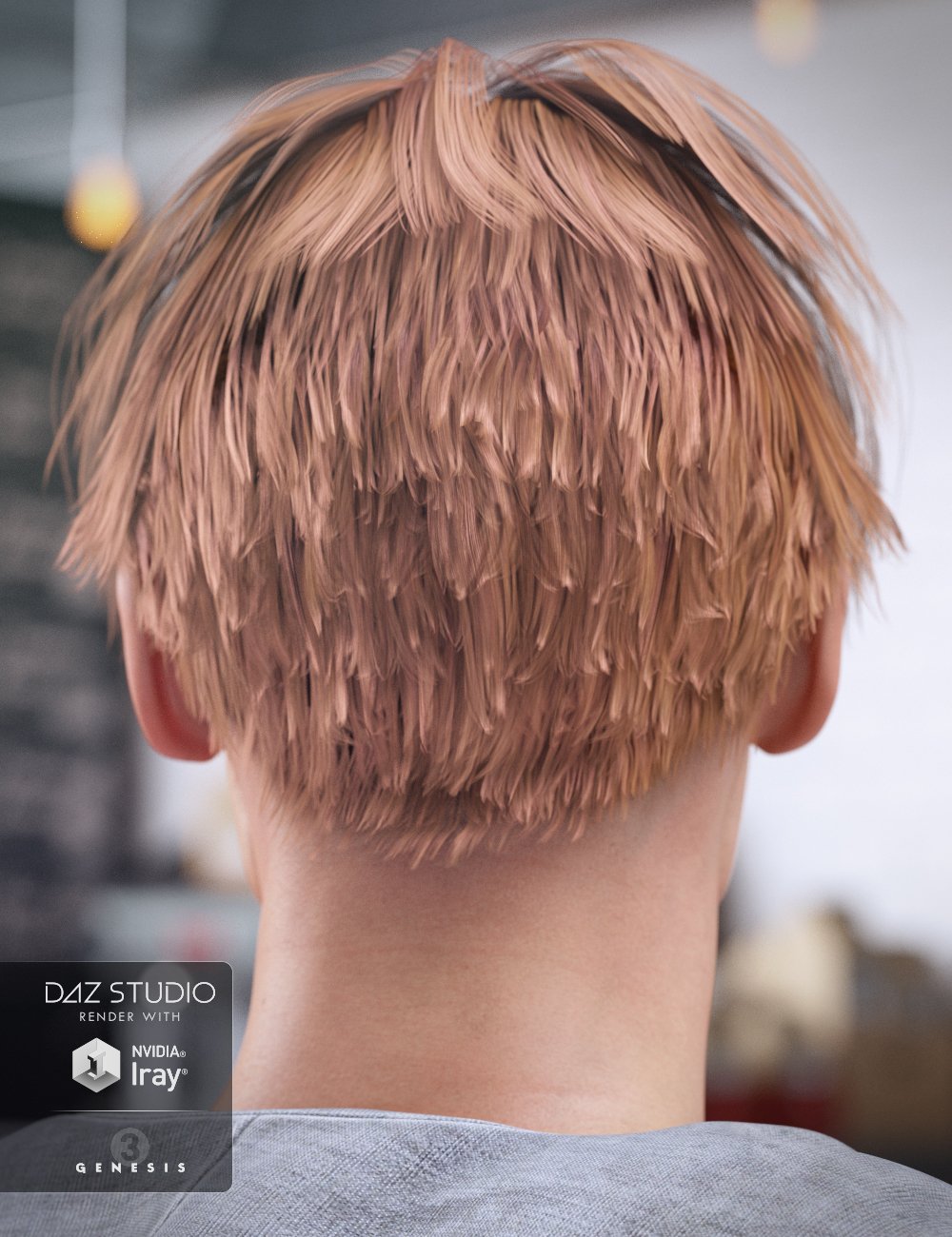 AJ Hair for Genesis 3 Male(s) by: goldtassel, 3D Models by Daz 3D