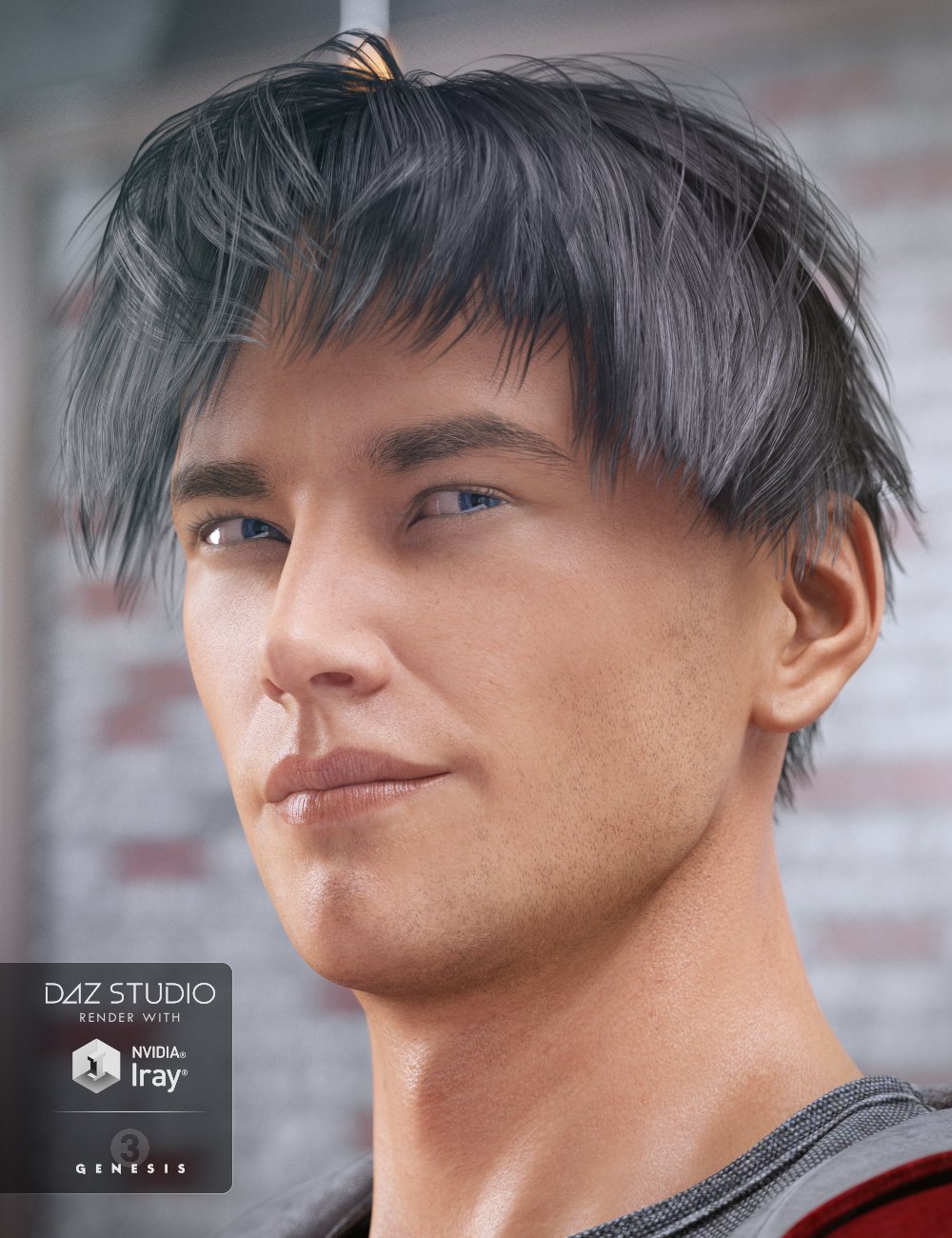 AJ Hair for Genesis 3 Male(s) by: goldtassel, 3D Models by Daz 3D