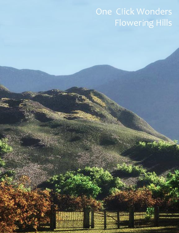 Flowering Hills for Vue - One Click Wonders Flowering Hills for Vue - One Click Wonders by: MartinJFrost, 3D Models by Daz 3D