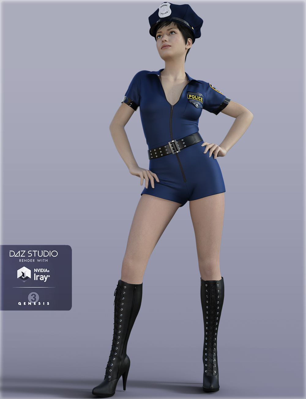 H&C Sexy Police Costume for Genesis 3 Female(s) H&C Sexy Police Costume for Genesis 3 Female(s) by: IH Kang, 3D Models by Daz 3D
