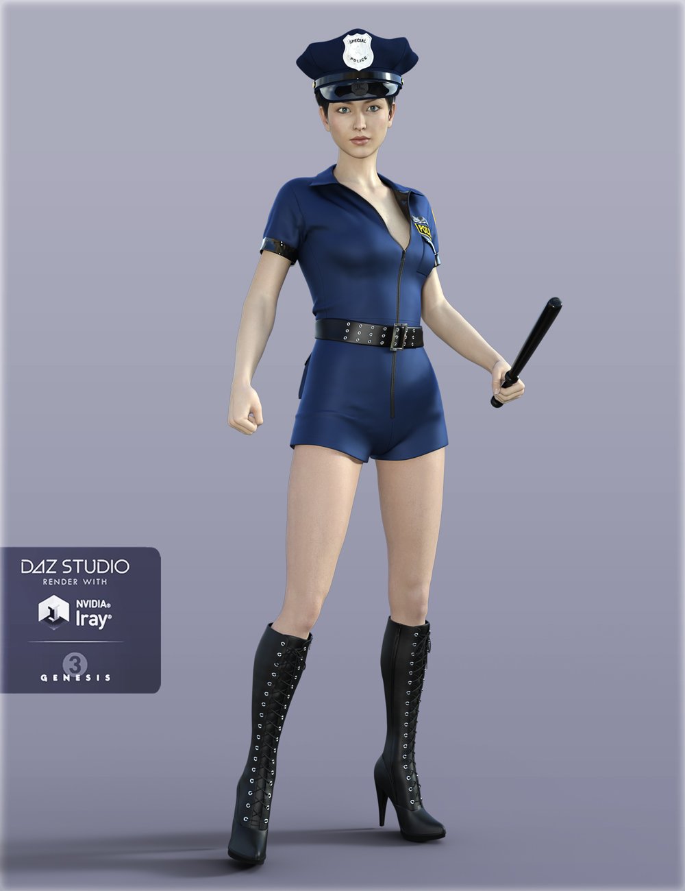 H&C Sexy Police Costume for Genesis 3 Female(s) H&C Sexy Police Costume for Genesis 3 Female(s) by: IH Kang, 3D Models by Daz 3D