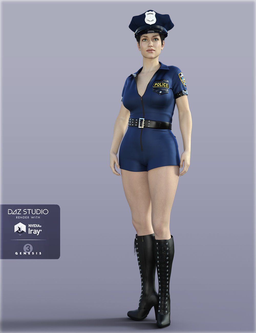 H&C Sexy Police Costume for Genesis 3 Female(s) H&C Sexy Police Costume for Genesis 3 Female(s) by: IH Kang, 3D Models by Daz 3D