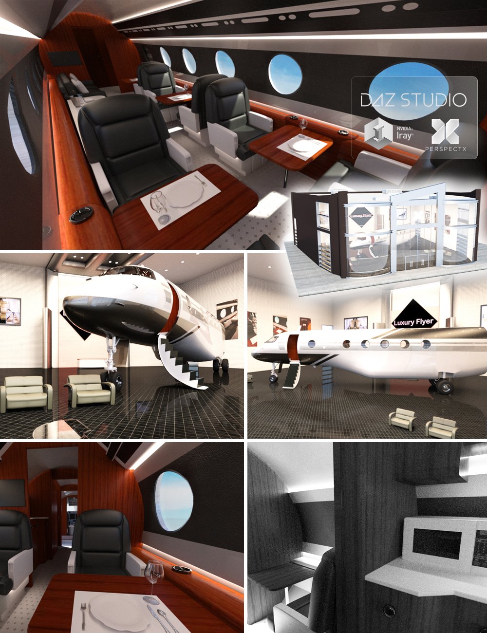 Private Jet Designer by: PerspectX, 3D Models by Daz 3D