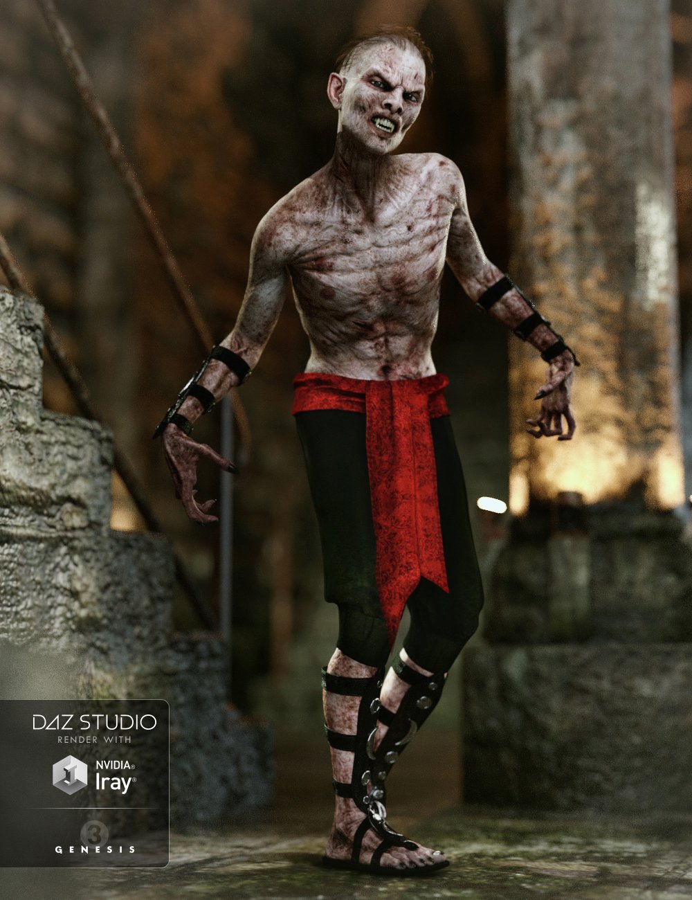Blood Moon Outfit for Genesis 3 Male(s) by: NikisatezShox-Design, 3D Models by Daz 3D