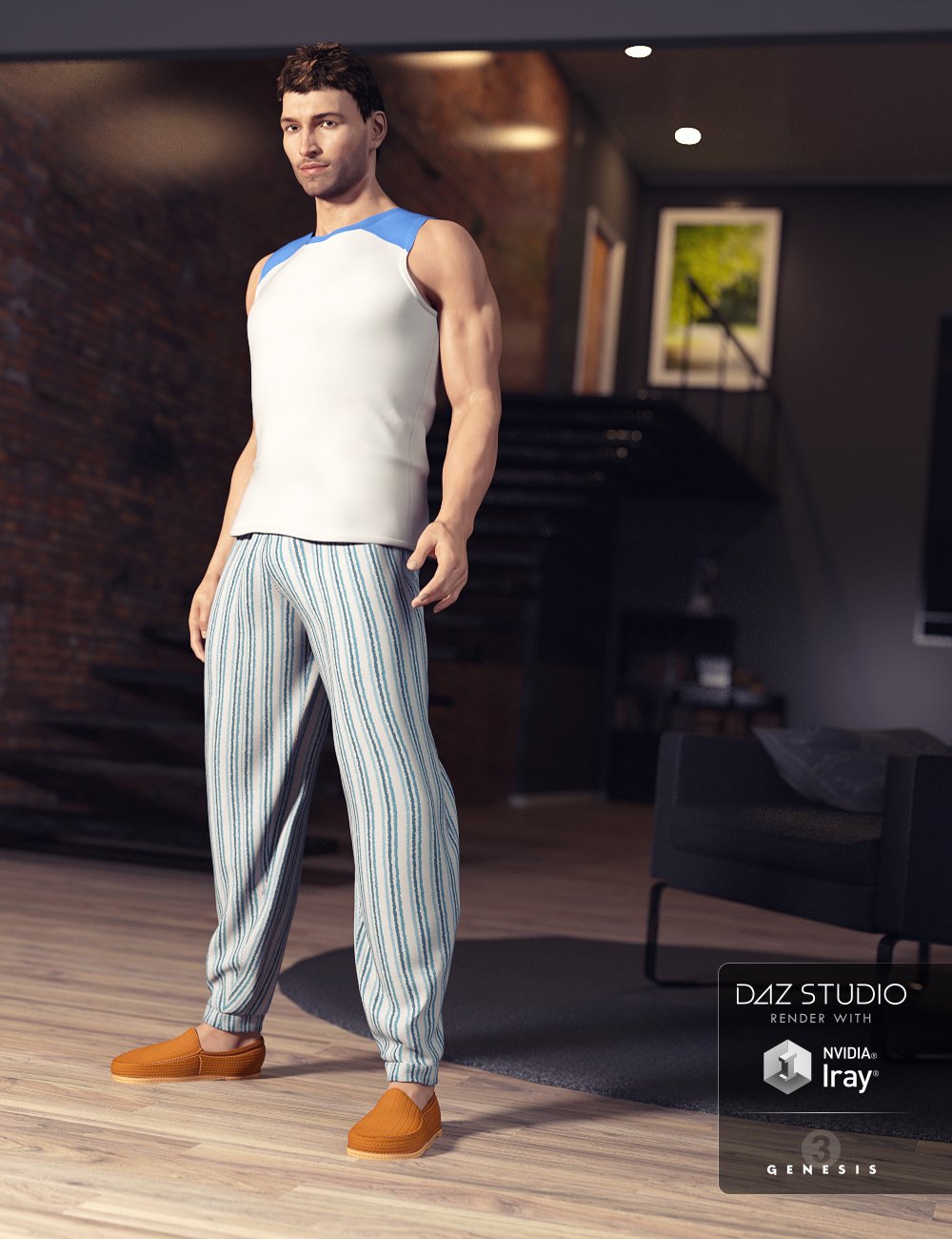 Relaxed Night Outfit for Genesis 3 Male(s) Relaxed Night Outfit for Genesis 3 Male(s) by: NikisatezShanasSoulmate, 3D Models by Daz 3D