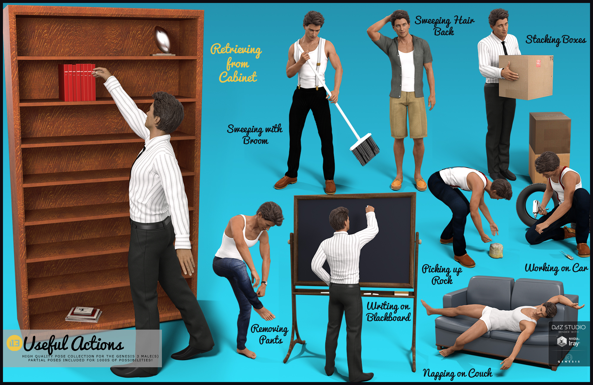i13 Useful Actions for the Genesis 3 Male(s) i13 Useful Actions for the Genesis 3 Male(s) by: ironman13, 3D Models by Daz 3D
