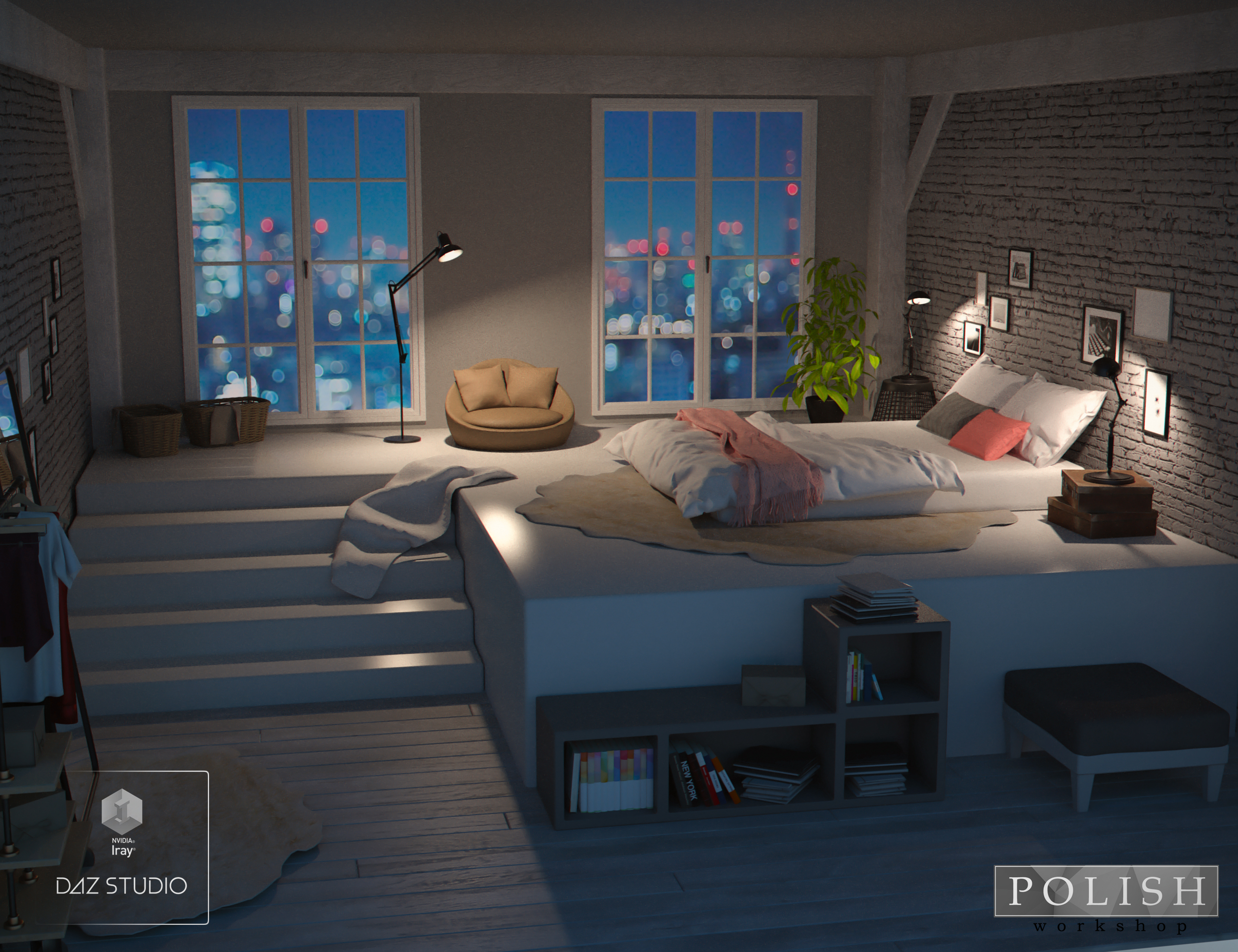 Cozy Bedroom by: Polish, 3D Models by Daz 3D