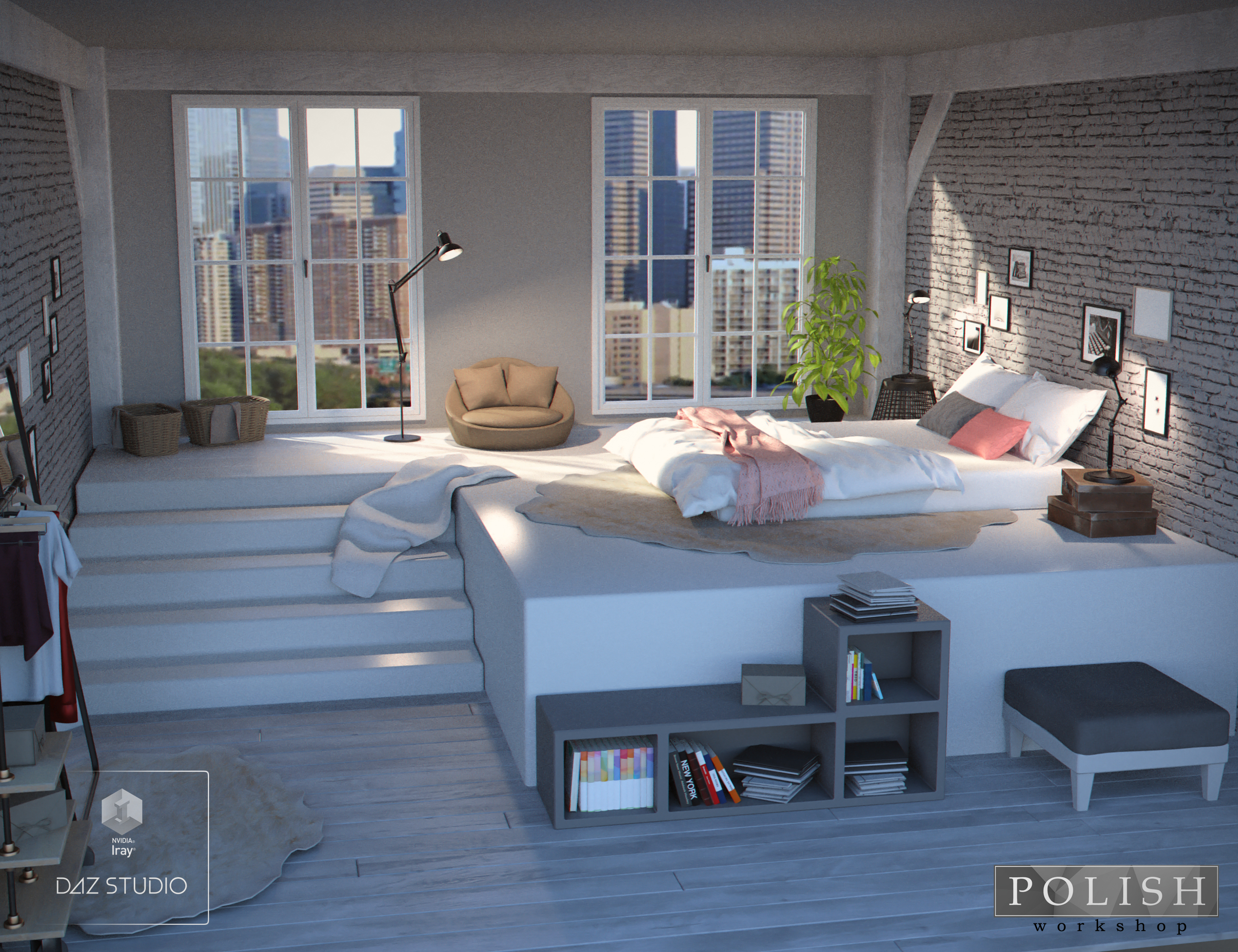 Cozy Bedroom by: Polish, 3D Models by Daz 3D