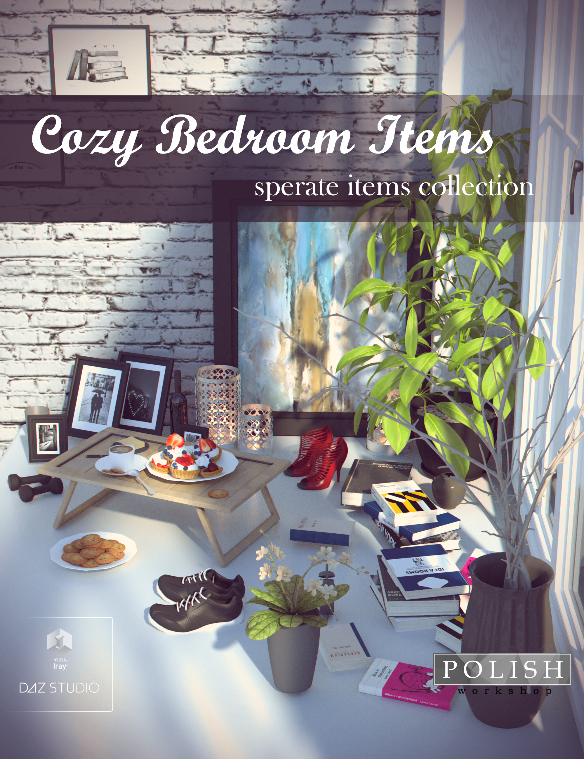 Cozy Bedroom Items by: Polish, 3D Models by Daz 3D