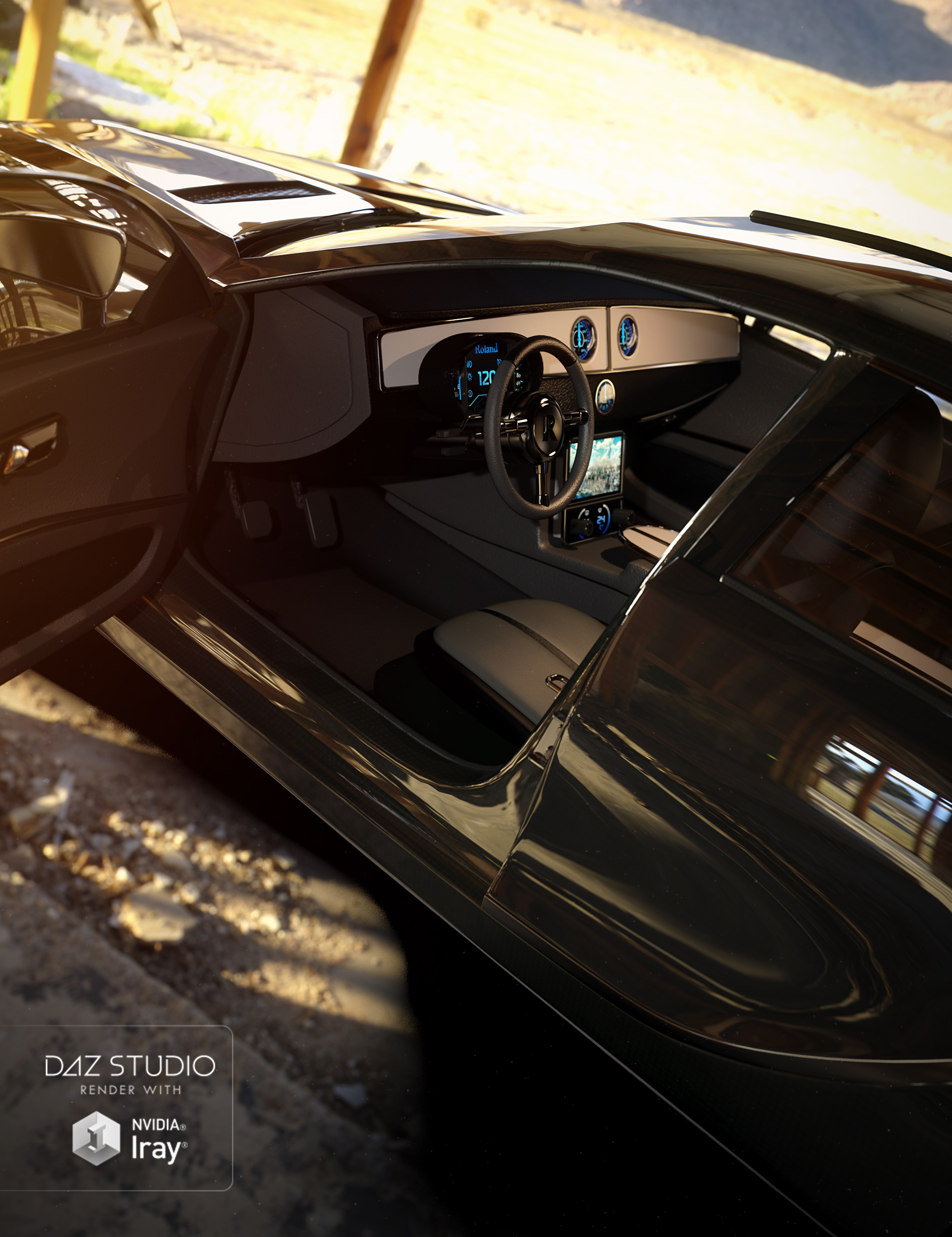 Car Roland Iray Addon by: Dumor3D, 3D Models by Daz 3D