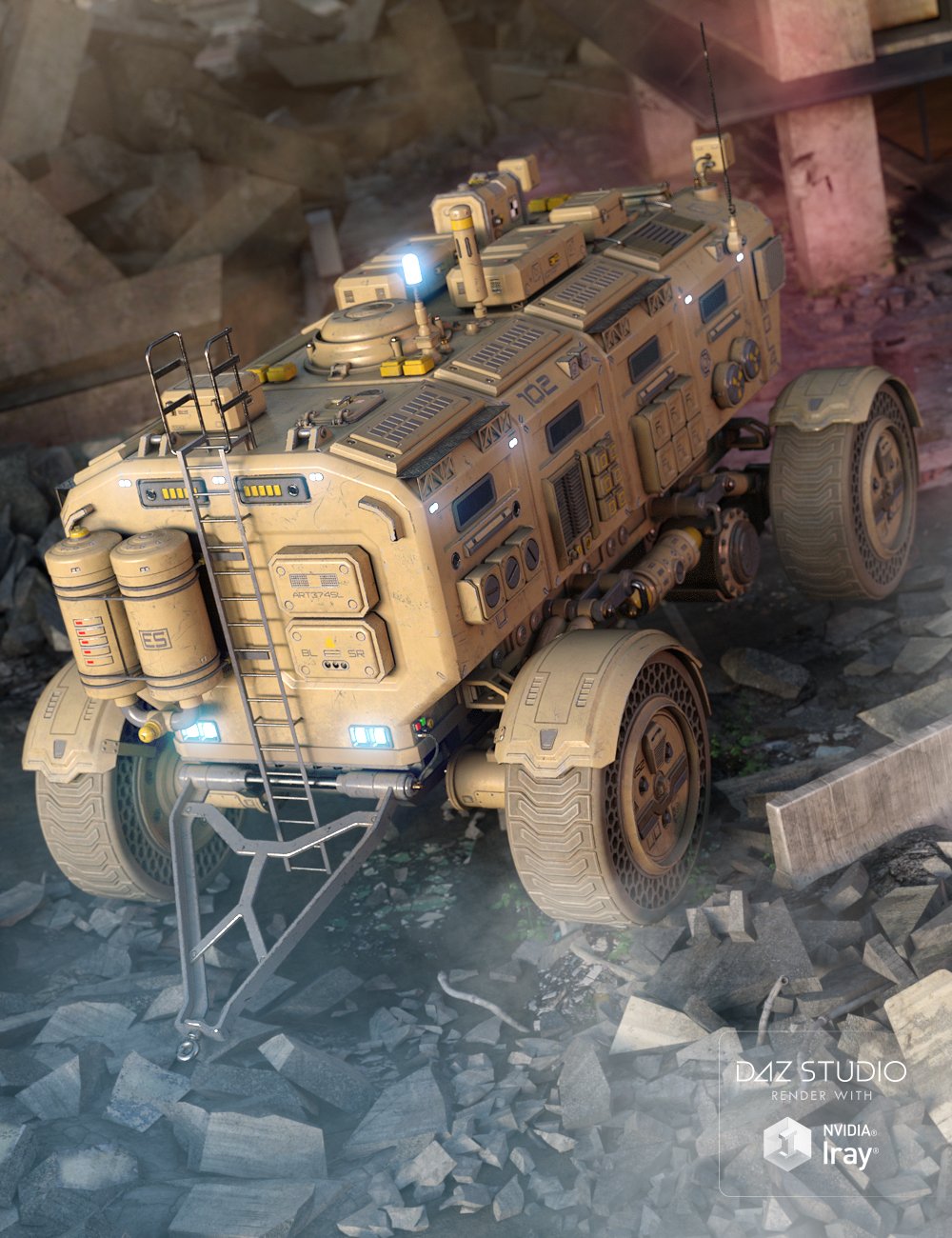 Sci-fi Rover trailer by: petipet, 3D Models by Daz 3D