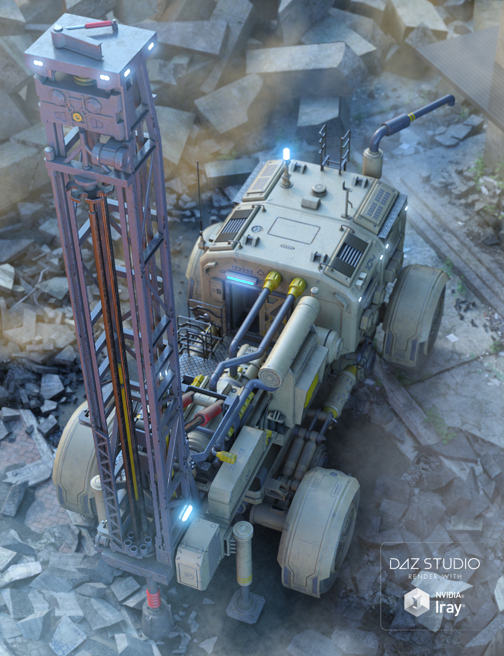 Sci-fi Rover trailer by: petipet, 3D Models by Daz 3D