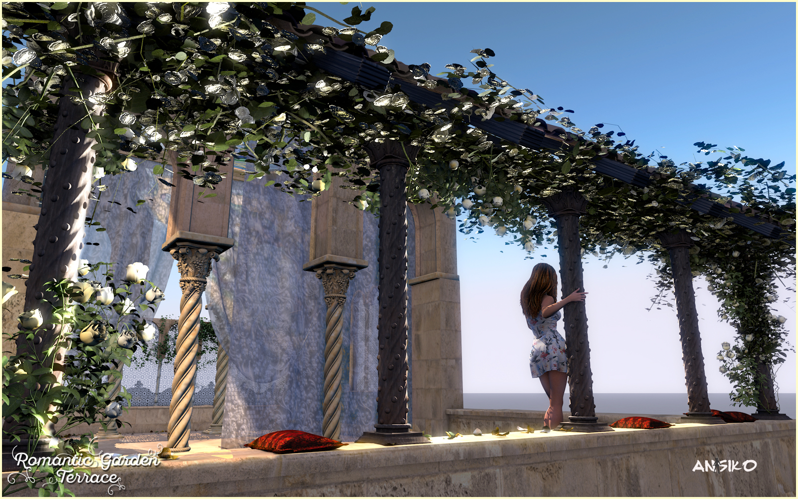 Romantic Garden Terrace by: Ansiko, 3D Models by Daz 3D