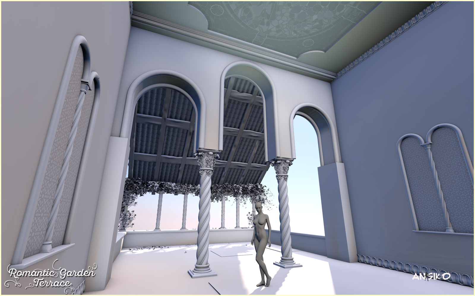 Romantic Garden Terrace by: Ansiko, 3D Models by Daz 3D