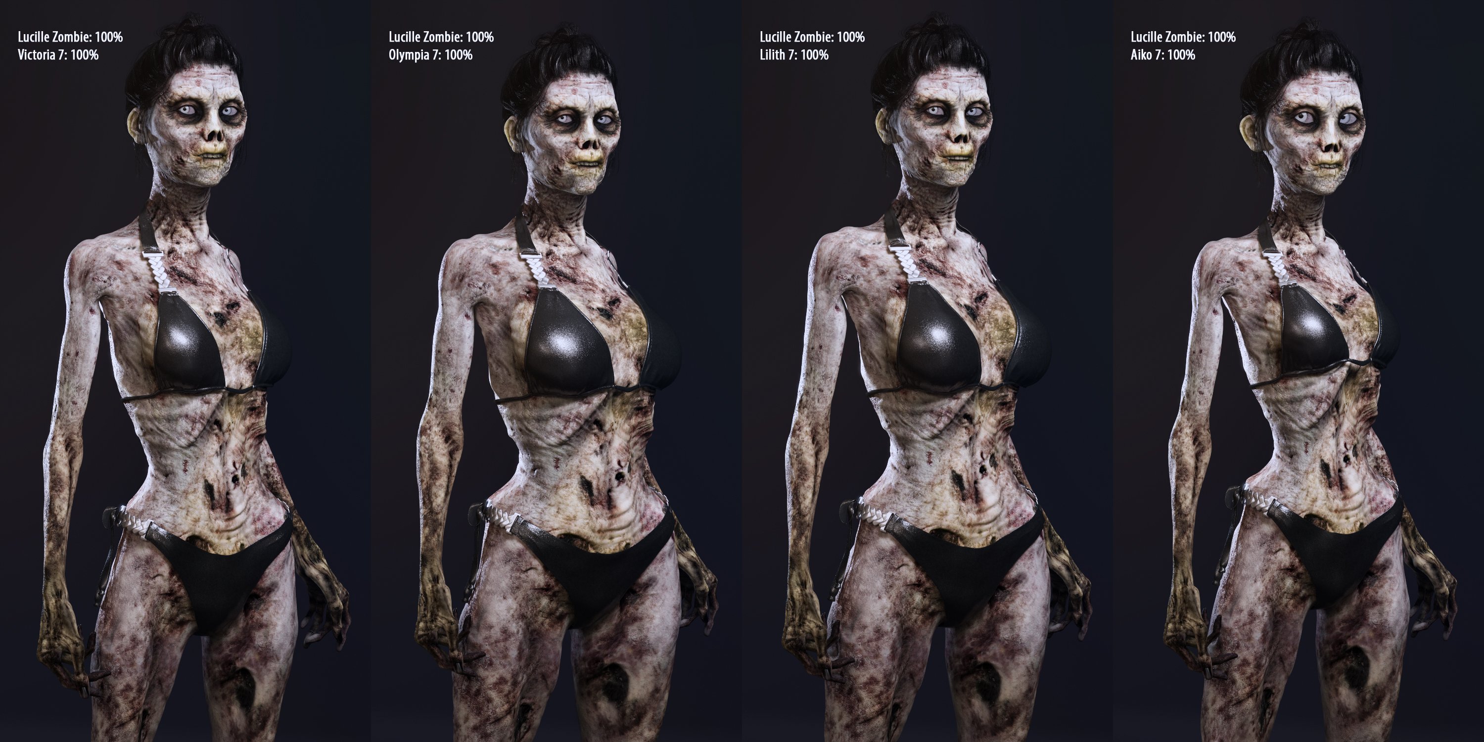 Lucille Zombie for Genesis 3 Female(s) by: , 3D Models by Daz 3D