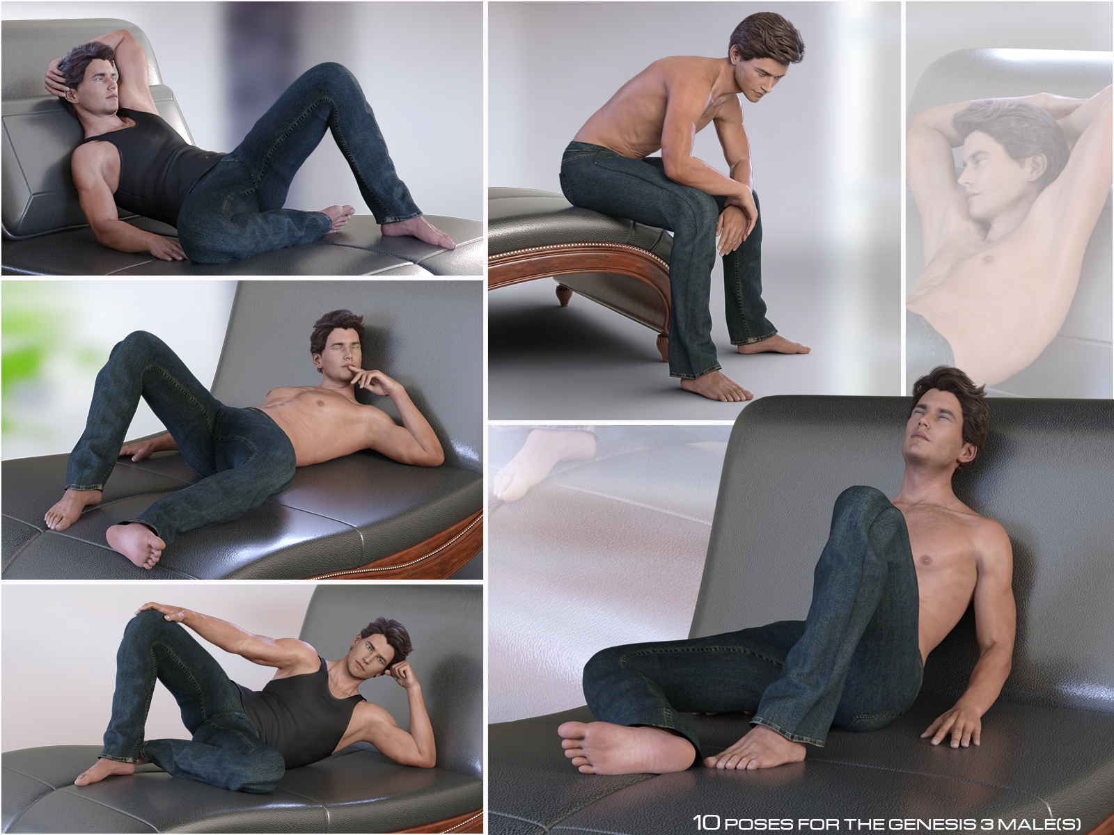 Z Chaise Lounge - Prop & Pose Collection by: Zeddicuss, 3D Models by Daz 3D