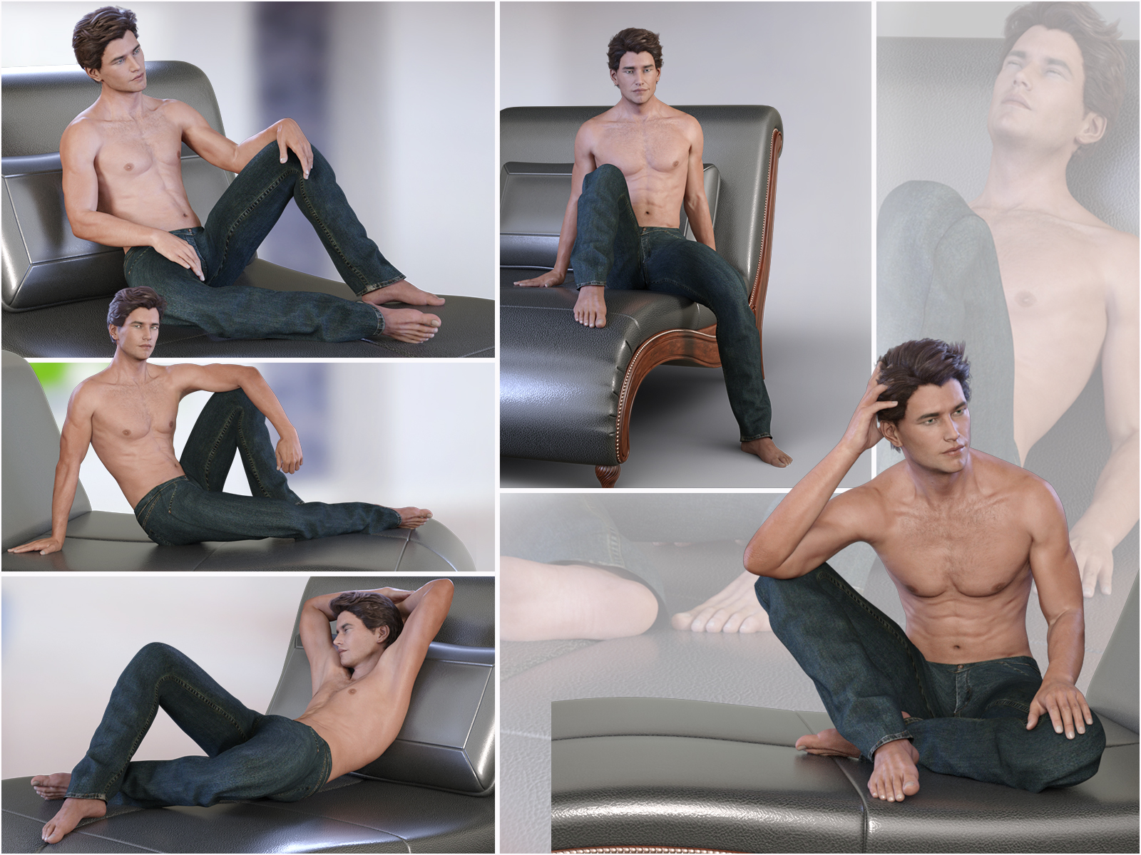 Z Chaise Lounge - Prop & Pose Collection by: Zeddicuss, 3D Models by Daz 3D