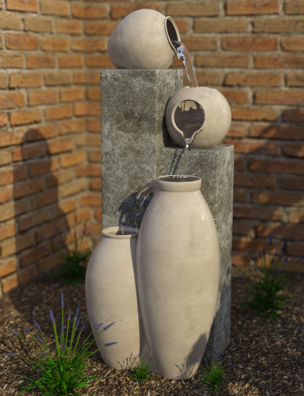 Fountain Collection for Iray by: ImagineX, 3D Models by Daz 3D