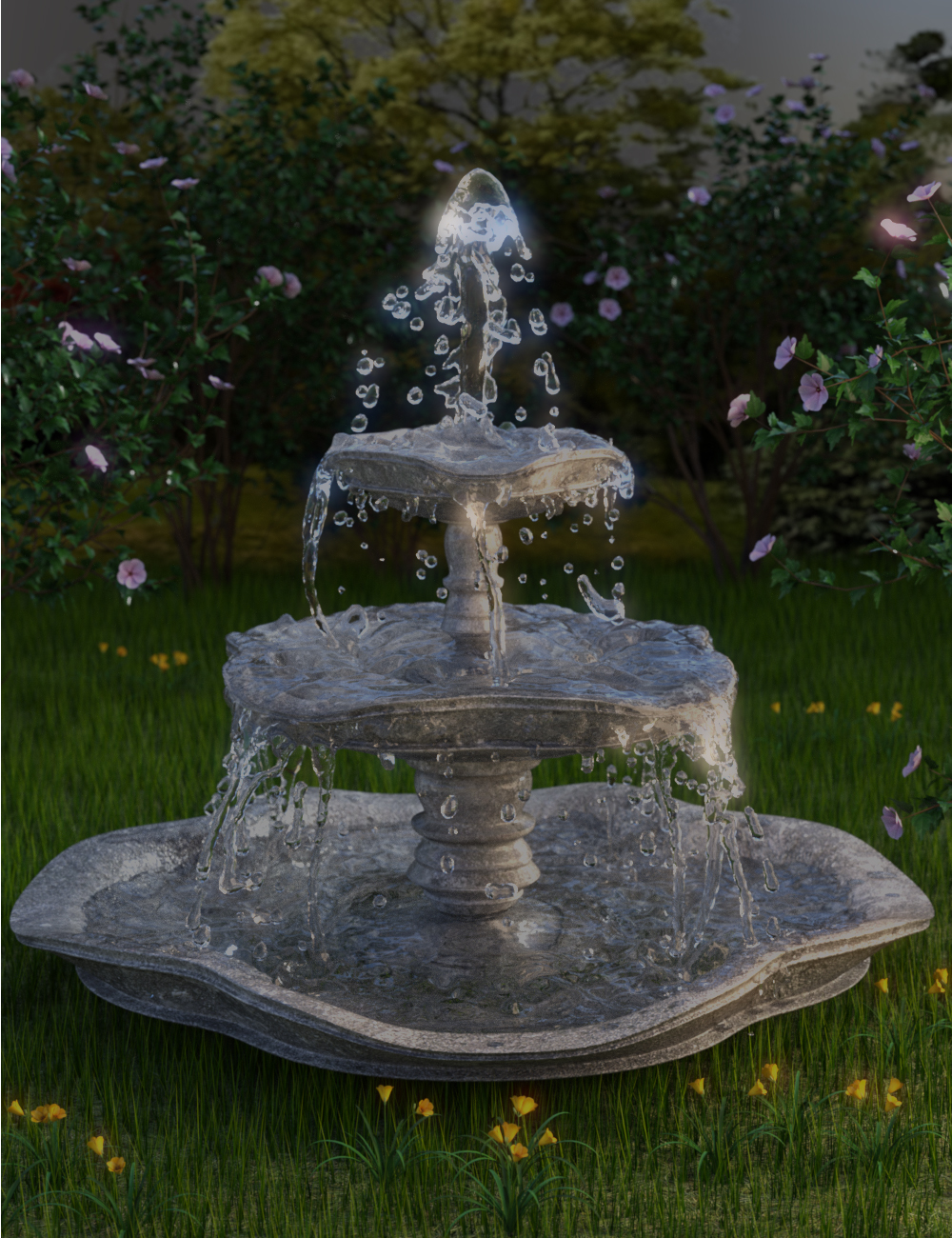 Fountain Collection for Iray by: ImagineX, 3D Models by Daz 3D