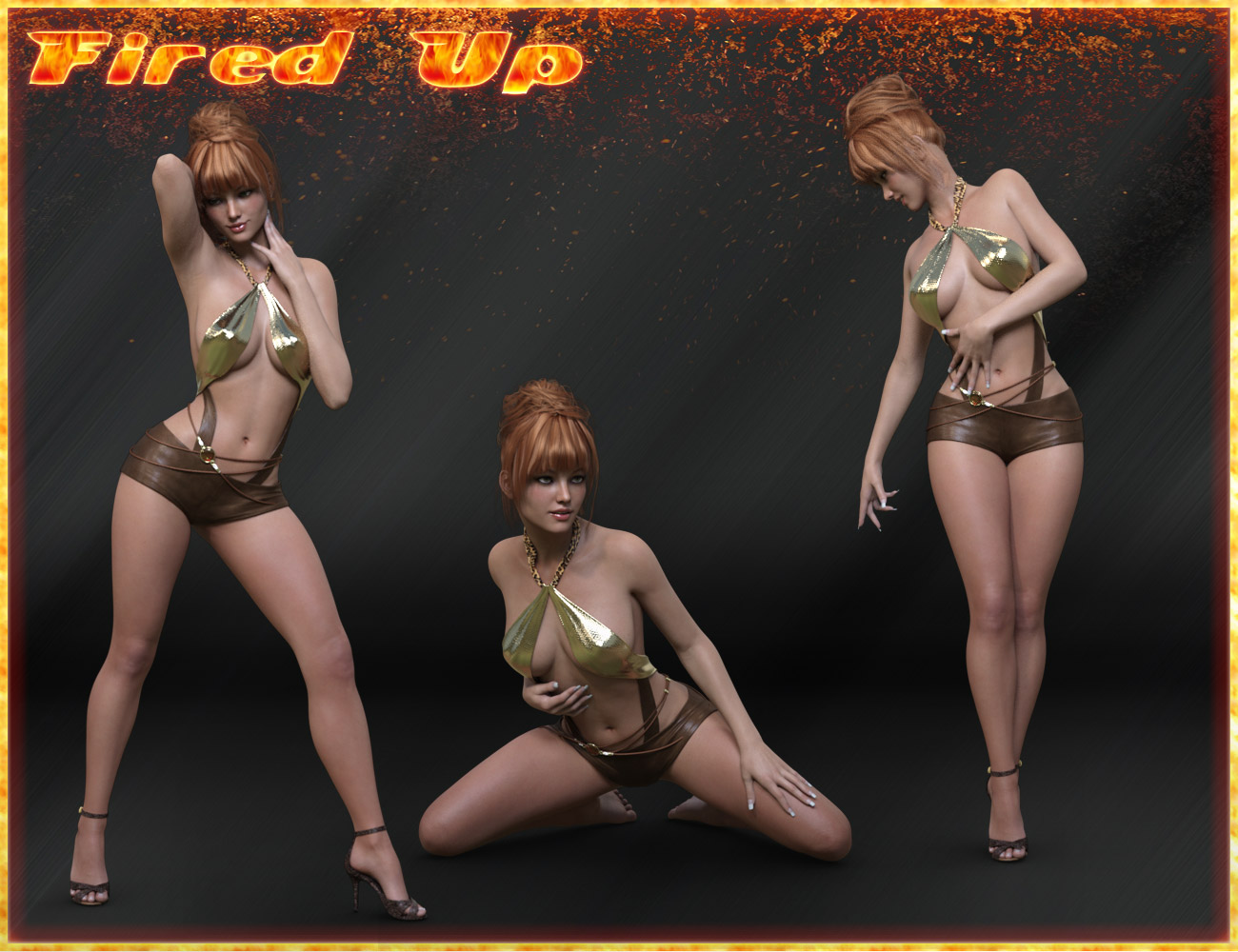 Fired Up Poses by: ilona, 3D Models by Daz 3D