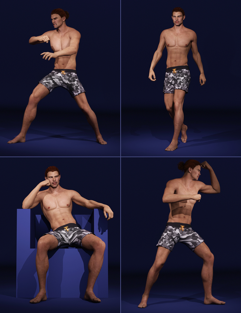 Male Essentials Poses and Expressions for Genesis 3 Male(s) by: Val3dart, 3D Models by Daz 3D